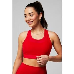 New Fabletics Faye High Impact Sports Bra Heated Red size M